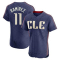 Choea C.Guardians #11 Jose Ramirez Player Navy City Connect Limited Elite Home Stitched Jerseys