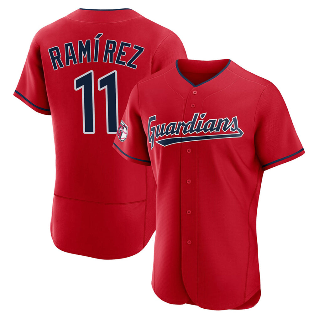 Choea C.Guardians #11 Jose Ramirez Player Red Limited Elite Home Stitched Jerseys