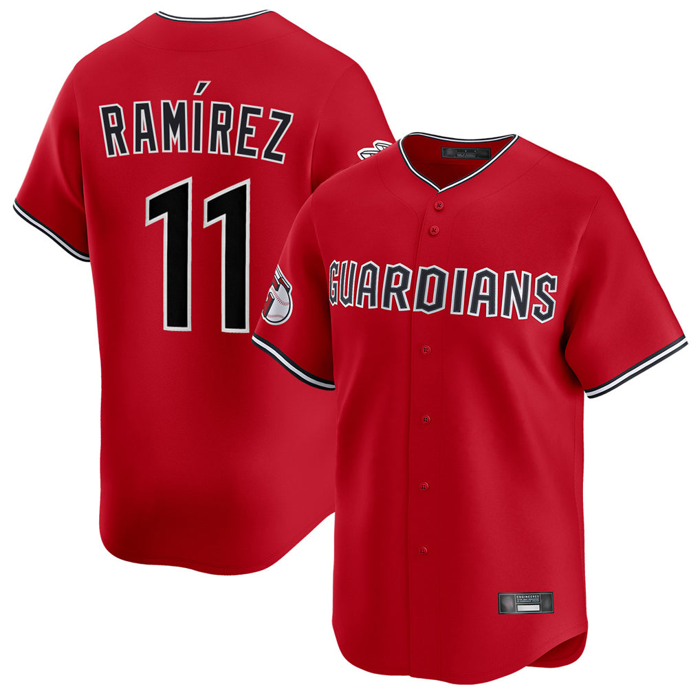 Choea C.Guardians #11 Jose Ramirez Player Red Limited Home Stitched Jerseys