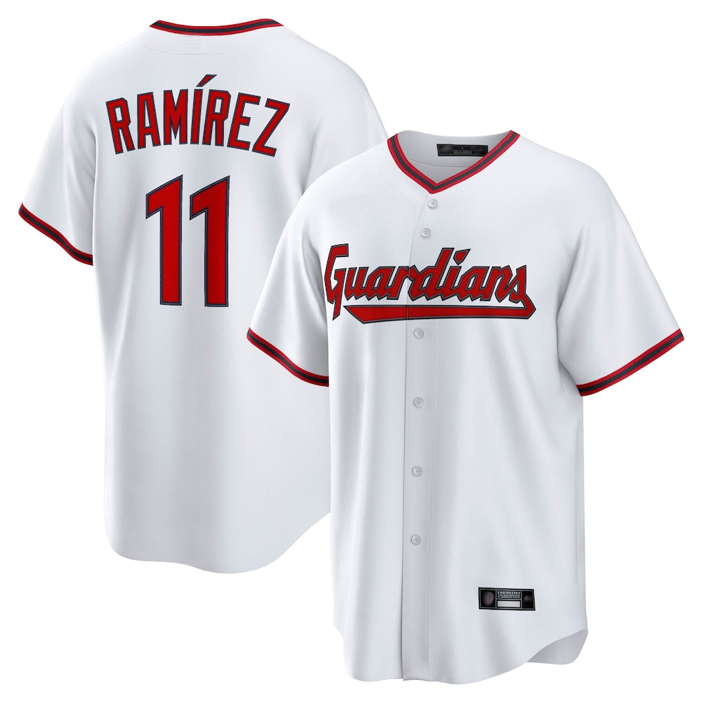 Choea C.Guardians #11 Jose Ramirez Player White Game Home Stitched Jerseys