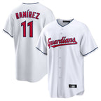 Choea C.Guardians #11 Jose Ramirez Player White Home Game Stitched Jerseys