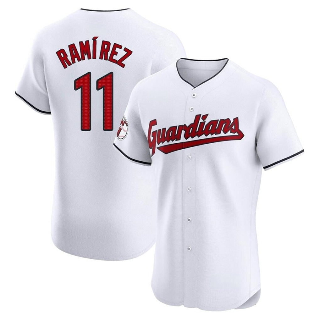Choea C.Guardians #11 Jose Ramirez Player White Limited Elite Home Stitched Jerseys