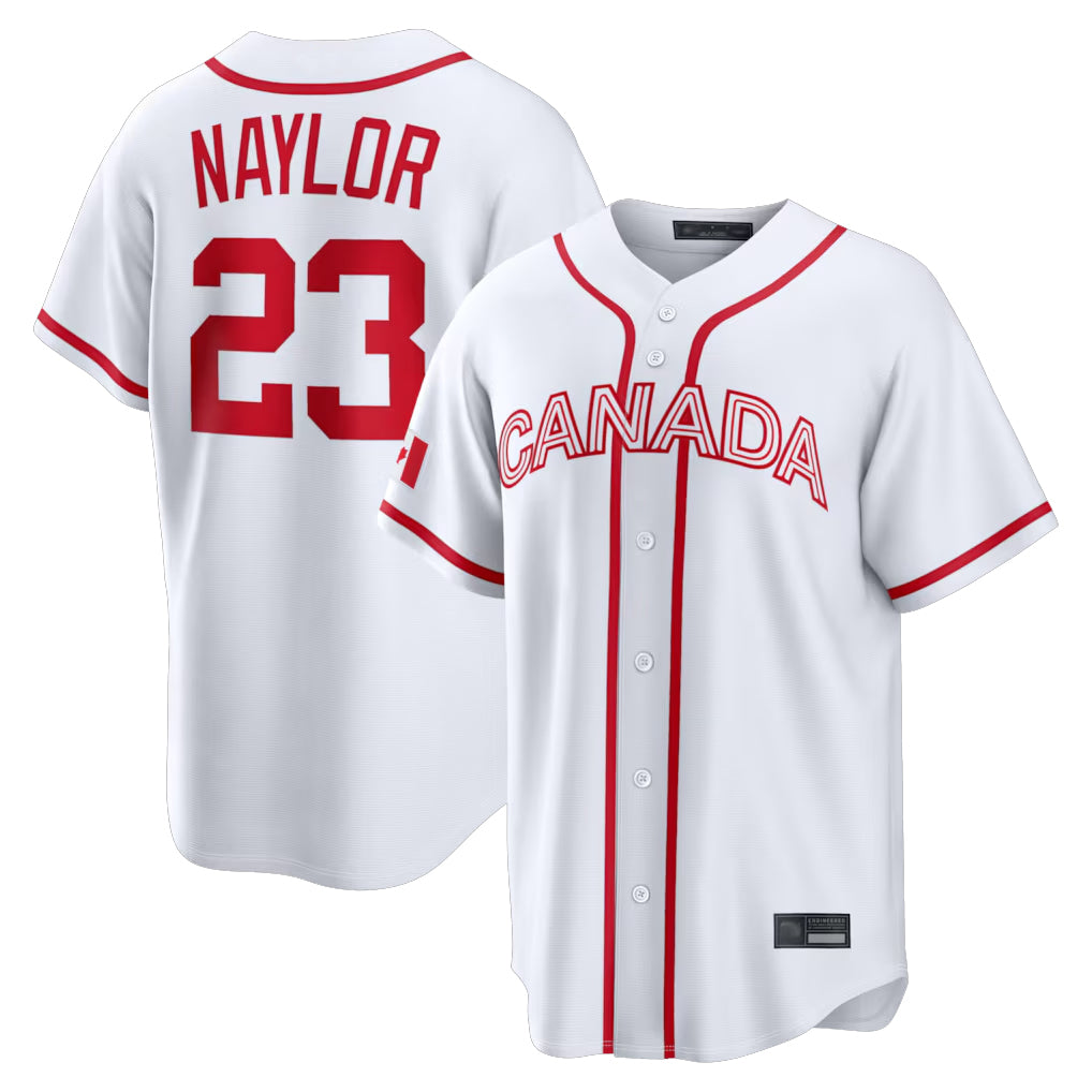 Choea C.Guardians #23 Bo Naylor Player White World Classic Home Game Stitched Jerseys