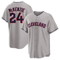 Choea C.Guardians #24 Triston McKenzie Player Gray Game Home Stitched Jerseys