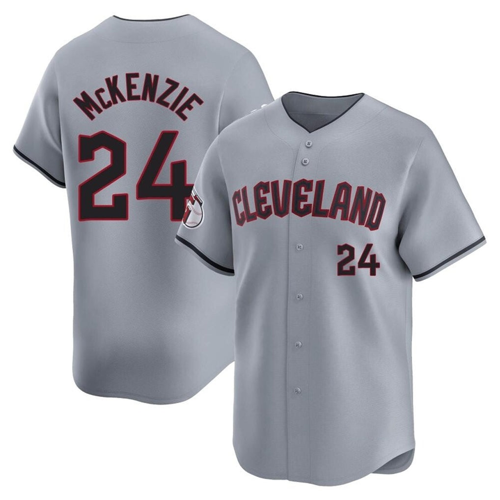 Choea C.Guardians #24 Triston McKenzie Player Gray Road Limited Home Stitched Jerseys