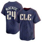Choea C.Guardians #24 Triston McKenzie Player Navy City Connect Limited Home Stitched Jerseys