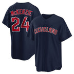 Choea C.Guardians #24 Triston McKenzie Player Navy Game Home Stitched Jerseys