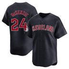 Choea C.Guardians #24 Triston McKenzie Player Navy Limited Home Game Stitched Jerseys