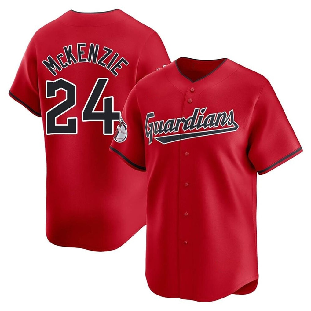 Choea C.Guardians #24 Triston McKenzie Player Red Limited Home Stitched Jerseys