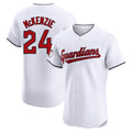 Choea C.Guardians #24 Triston McKenzie Player White Limited Elite Home Stitched Jerseys