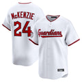 Choea C.Guardians #24 Triston McKenzie Player White Limited Home Game Stitched Jerseys