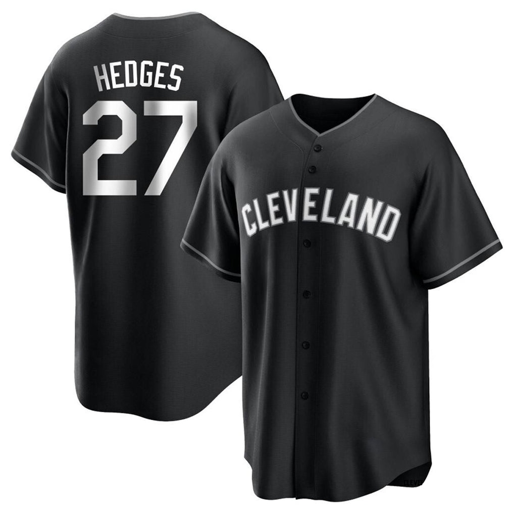 Choea C.Guardians #27 Austin Hedges Player Black Home Game Stitched Jerseys