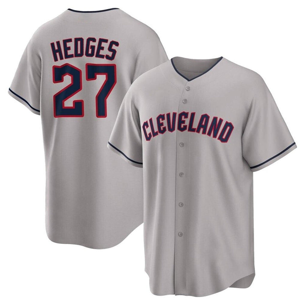 Choea C.Guardians #27 Austin Hedges Player Gray Game Home Stitched Jerseys