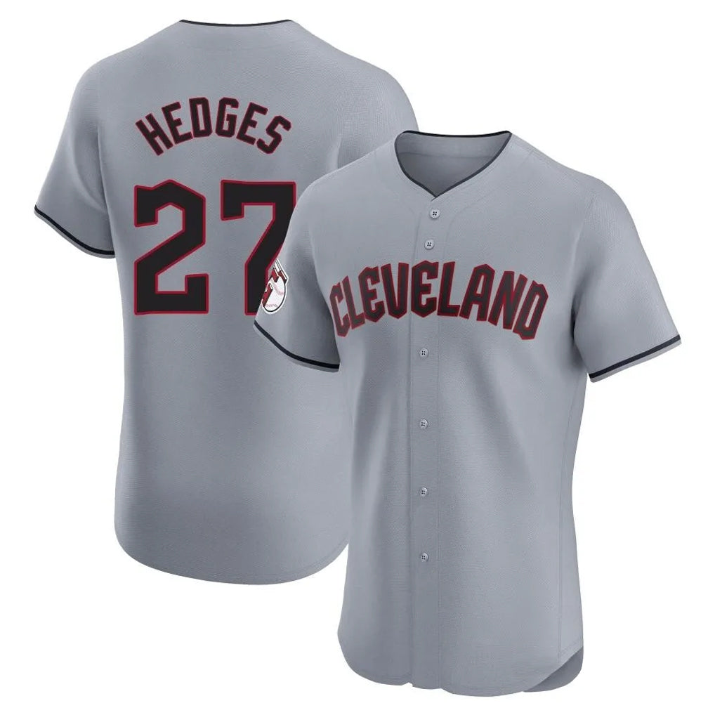 Choea C.Guardians #27 Austin Hedges Player Gray Road Limited Elite Home Stitched Jerseys
