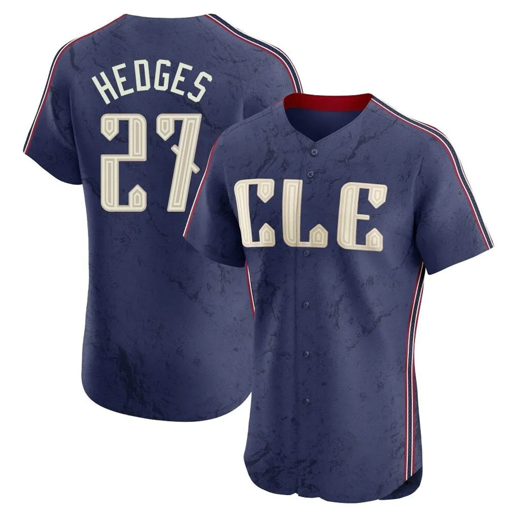 Choea C.Guardians #27 Austin Hedges Player Navy City Connect Limited Elite Home Stitched Jerseys