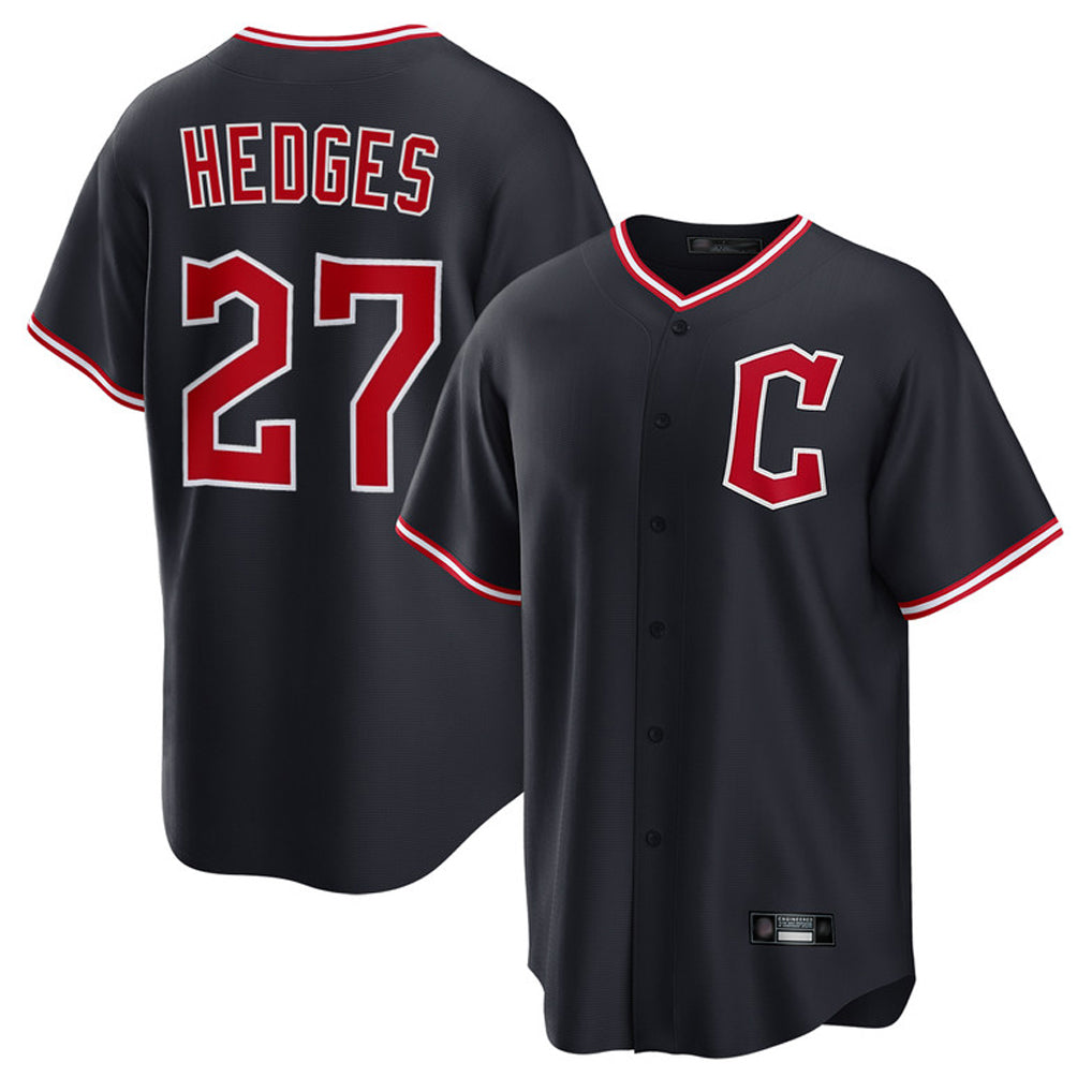 Choea C.Guardians #27 Austin Hedges Player Navy Game Home Stitched Jerseys