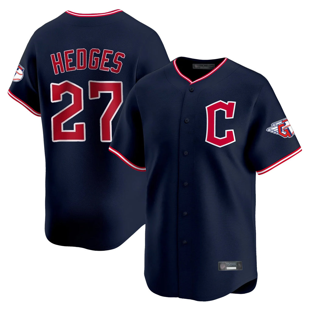 Choea C.Guardians #27 Austin Hedges Player Navy Limited Home Stitched Jerseys