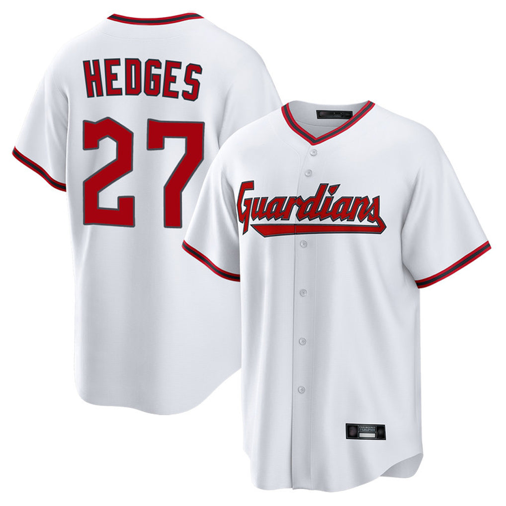 Choea C.Guardians #27 Austin Hedges Player White Game Home Stitched Jerseys
