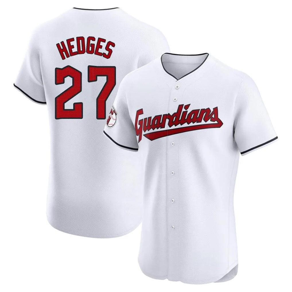 Choea C.Guardians #27 Austin Hedges Player White Limited Elite Home Stitched Jerseys