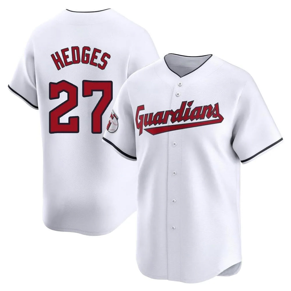 Choea C.Guardians #27 Austin Hedges Player White Limited Home Stitched Jerseys