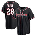 Choea C.Guardians #28 Tanner Bibee Player Black Fashion Out Home Game Stitched Jerseys