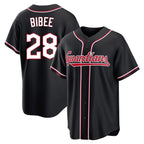 Choea C.Guardians #28 Tanner Bibee Player Black Fashion Out Home Game Stitched Jerseys