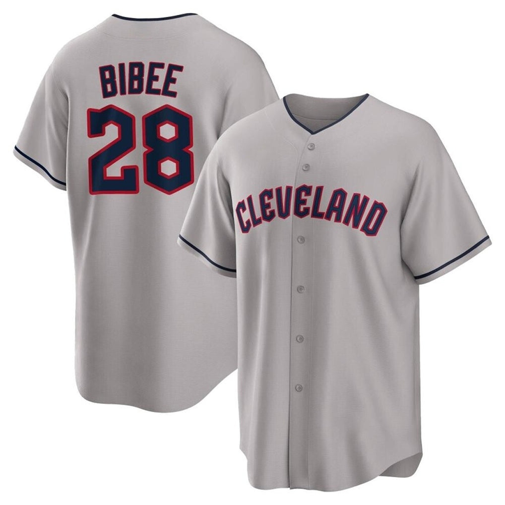 Choea C.Guardians #28 Tanner Bibee Player Gray Game Home Stitched Jerseys