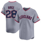 Choea C.Guardians #28 Tanner Bibee Player Gray Road Limited Home Game Stitched Jerseys