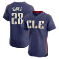 Choea C.Guardians #28 Tanner Bibee Player Navy City Connect Limited Elite Home Stitched Jerseys