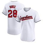 Choea C.Guardians #28 Tanner Bibee Player White Limited Elite Home Stitched Jerseys