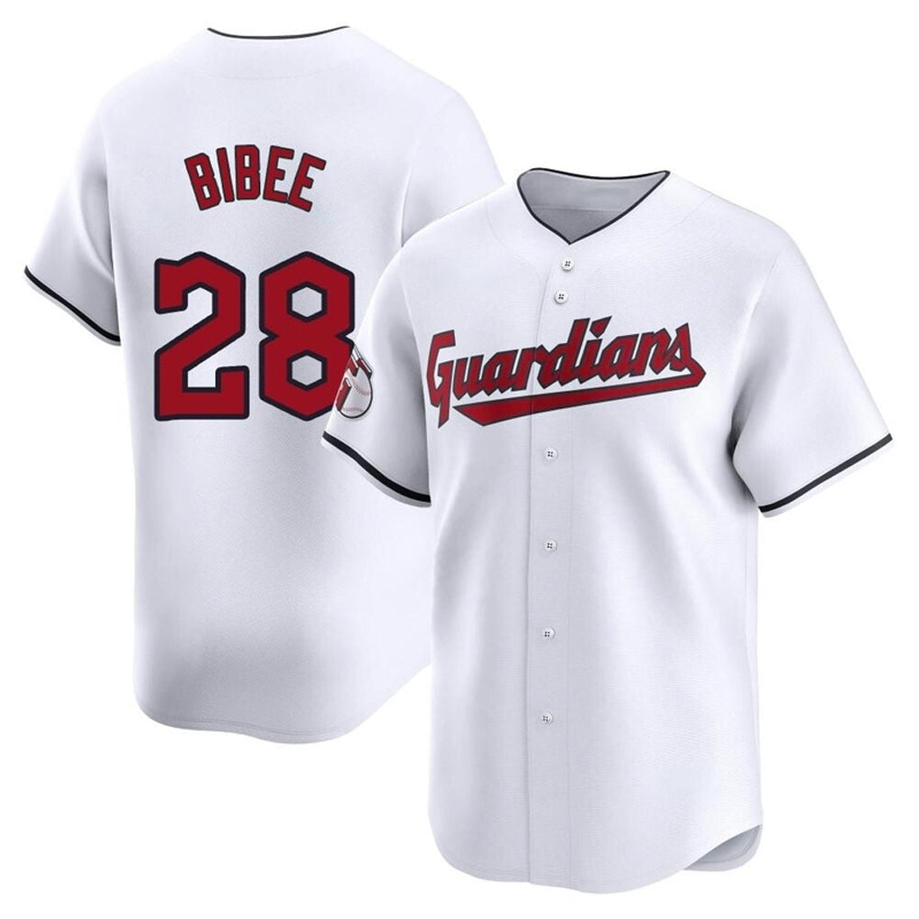Choea C.Guardians #28 Tanner Bibee Player White Limited Home Stitched Jerseys
