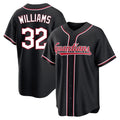 Choea C.Guardians #32 Gavin Williams Player Black Fashion Out Home Game Stitched Jerseys