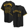 Choea C.Guardians #32 Gavin Williams Player Black Snake Skin City Home Game Stitched Jerseys