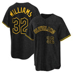 Choea C.Guardians #32 Gavin Williams Player Black Snake Skin City Home Game Stitched Jerseys
