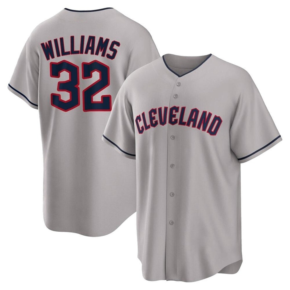 Choea C.Guardians #32 Gavin Williams Player Gray Game Home Stitched Jerseys