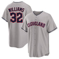 Choea C.Guardians #32 Gavin Williams Player Gray Game Home Stitched Jerseys