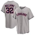 Choea C.Guardians #32 Gavin Williams Player Gray Game Home Stitched Jerseys