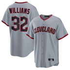 Choea C.Guardians #32 Gavin Williams Player Gray Home Game Stitched Jerseys