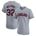 Choea C.Guardians #32 Gavin Williams Player Gray Road Limited Elite Home Stitched Jerseys