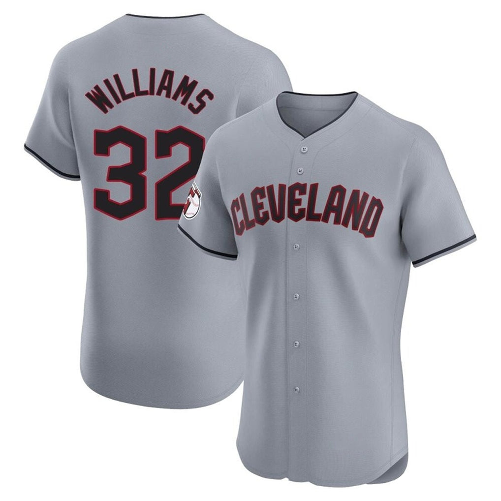 Choea C.Guardians #32 Gavin Williams Player Gray Road Limited Elite Home Stitched Jerseys