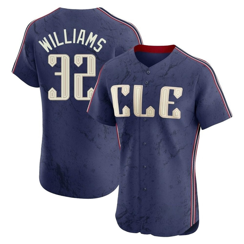 Choea C.Guardians #32 Gavin Williams Player Navy City Connect Limited Elite Home Stitched Jerseys