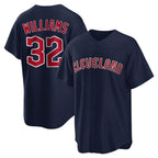 Choea C.Guardians #32 Gavin Williams Player Navy Game Home Stitched Jerseys