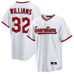 Choea C.Guardians #32 Gavin Williams Player White Game Home Stitched Jerseys
