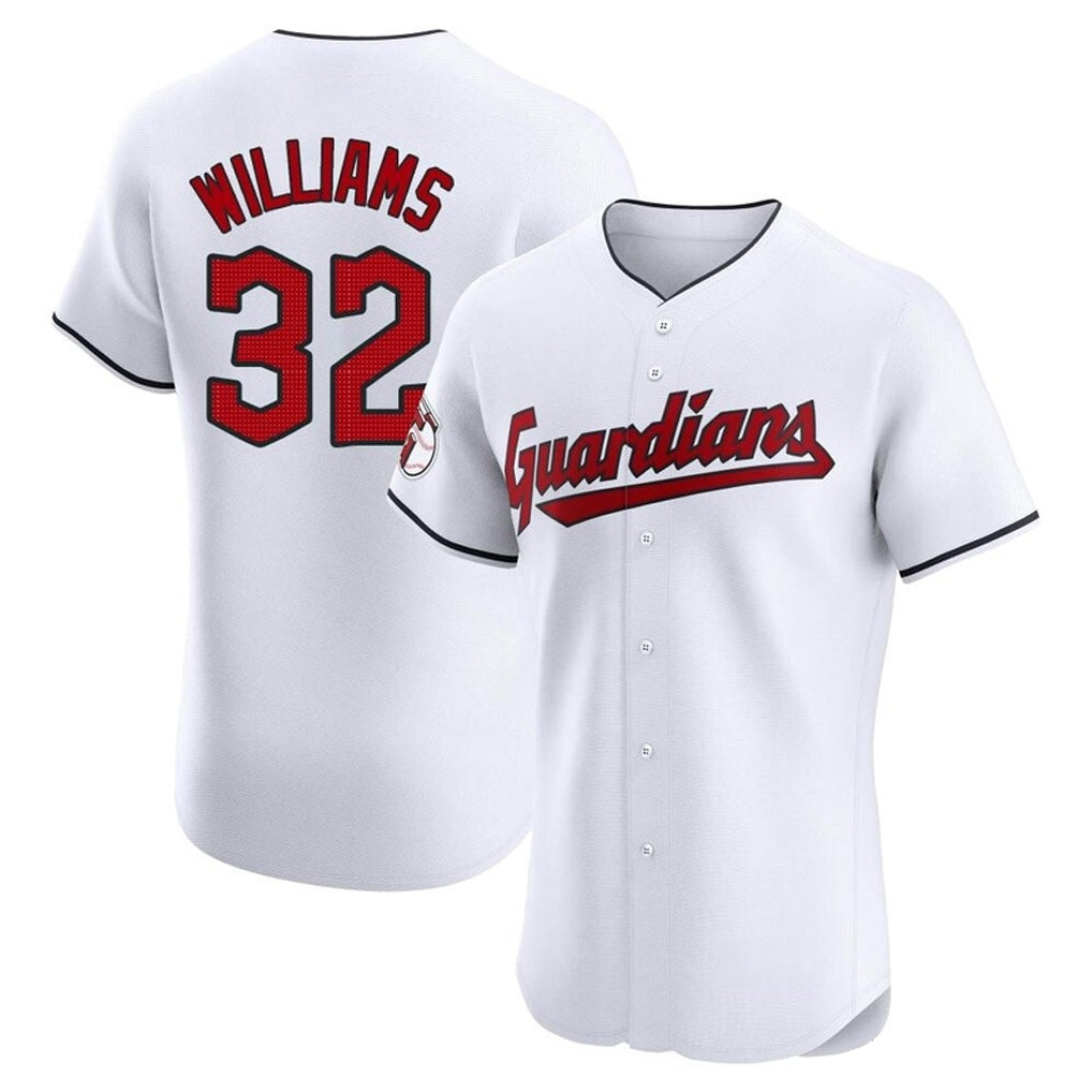 Choea C.Guardians #32 Gavin Williams Player White Limited Elite Home Stitched Jerseys