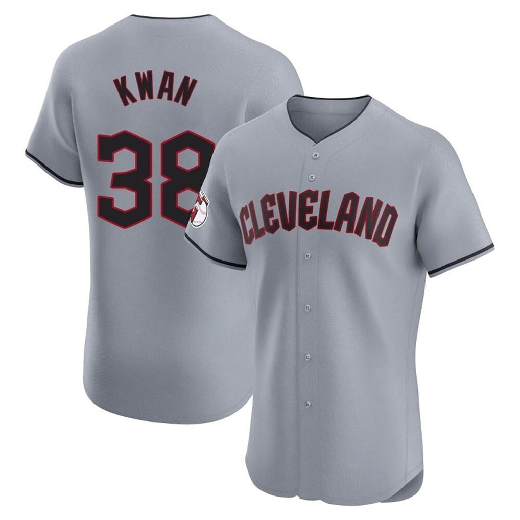 Choea C.Guardians #38 Steven Kwan Player Gray Road Limited Elite Home Stitched Jerseys