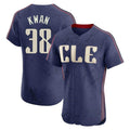 Choea C.Guardians #38 Steven Kwan Player Navy City Connect Limited Elite Home Stitched Jerseys