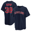 Choea C.Guardians #38 Steven Kwan Player Navy Game Home Stitched Jerseys