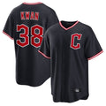 Choea C.Guardians #38 Steven Kwan Player Navy Home Game Stitched Jerseys