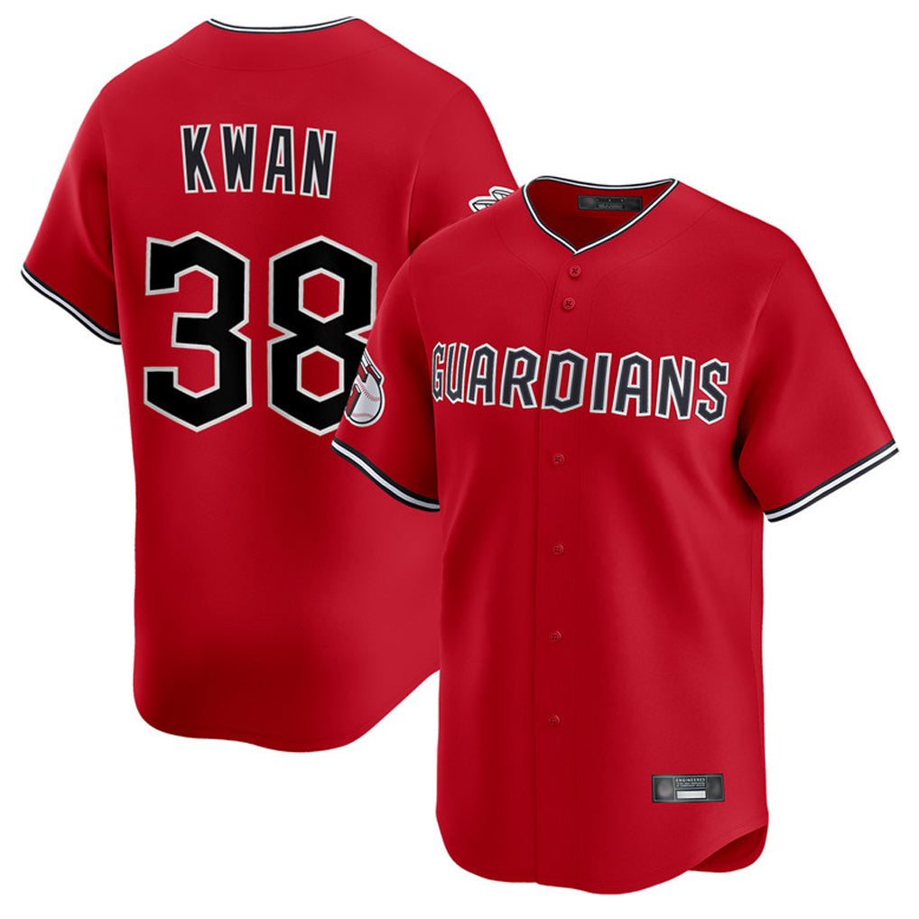 Choea C.Guardians #38 Steven Kwan Player Red Limited Home Stitched Jerseys