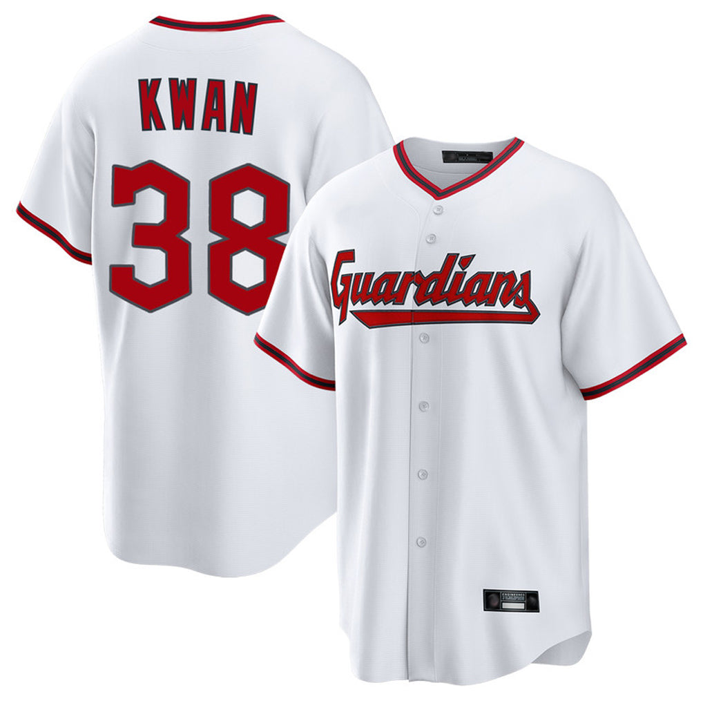 Choea C.Guardians #38 Steven Kwan Player White Game Home Stitched Jerseys